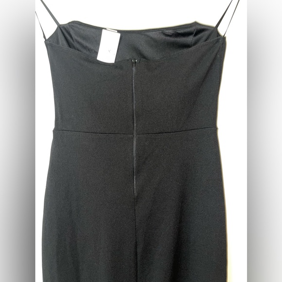 Strapless High Slit Black Dress - Picture 5 of 7